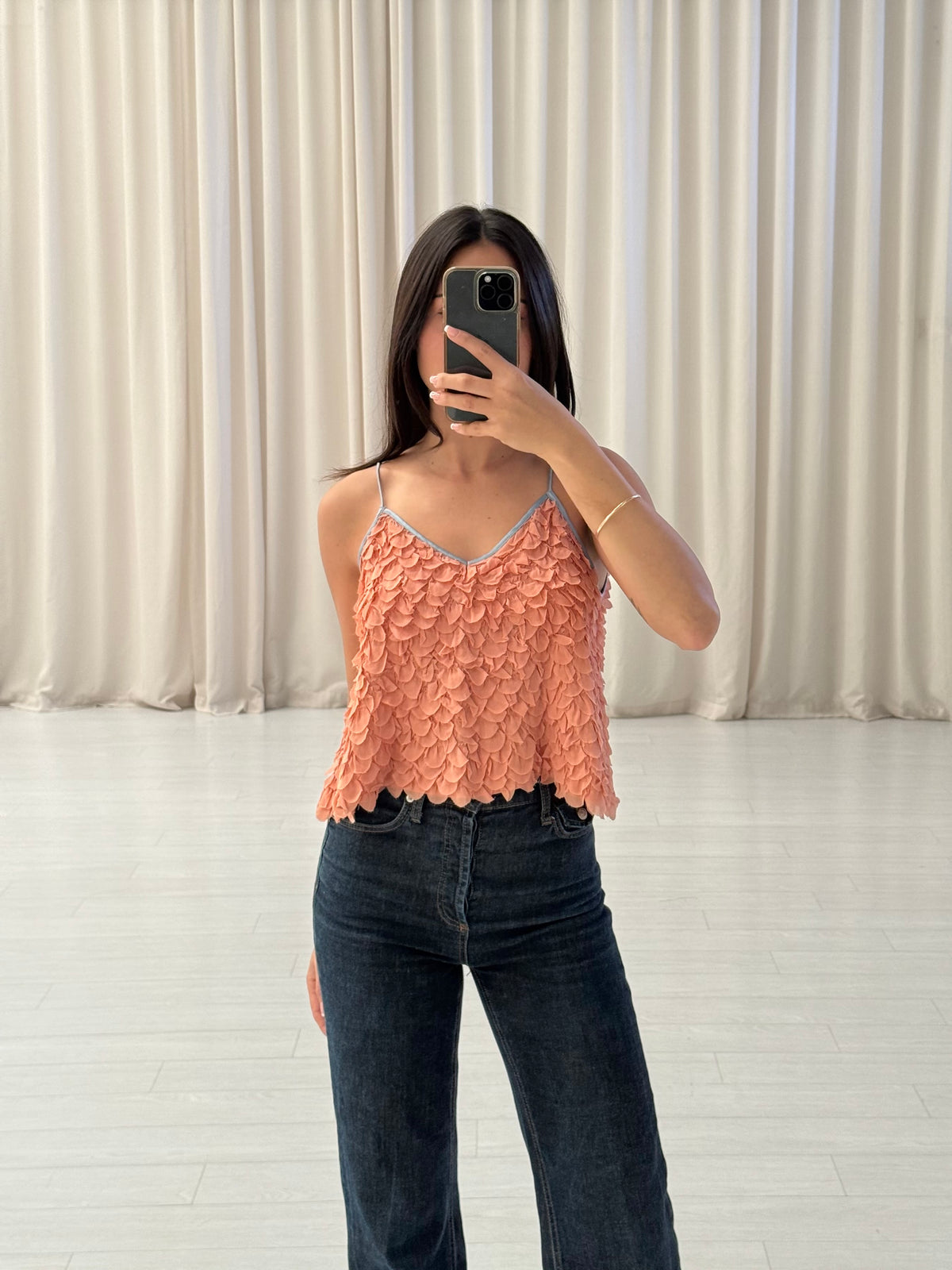 Flannel - Addie Scalloped Chiffon Cami
