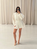 Zimmermann - Crush Lace Linen Playsuit