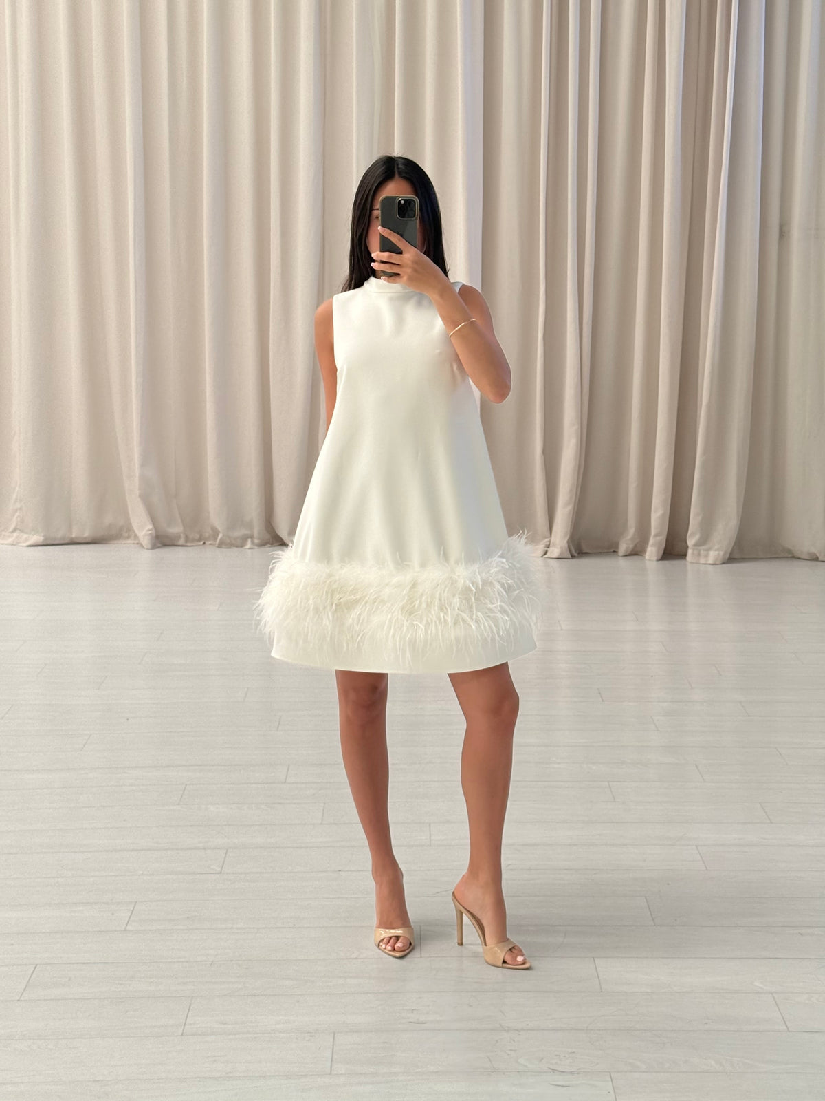 Rachel Gilbert - Link Feather Mini Dress