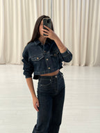 Indigo Denim Cropped Jacket