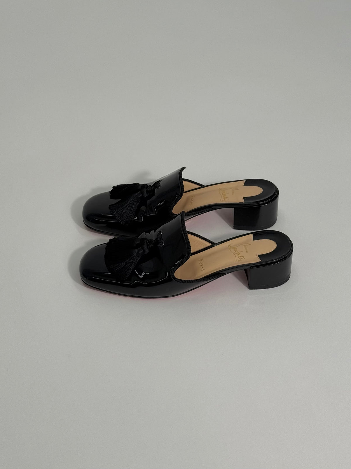 Christian Louboutin - Barry 35 Patent Leather Mules