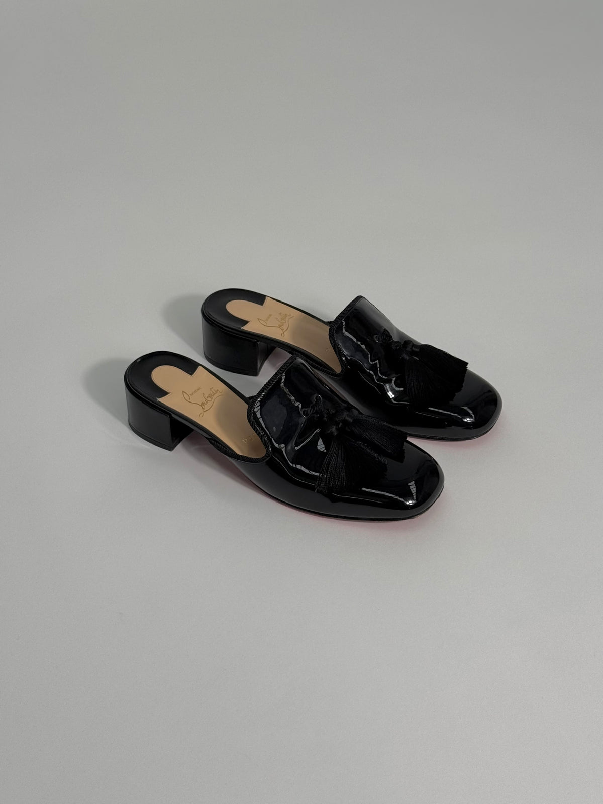 Christian Louboutin - Barry 35 Patent Leather Mules