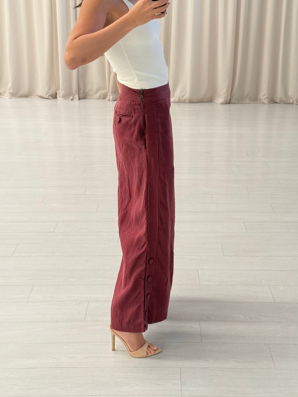Flannel - Linen Button Trouser