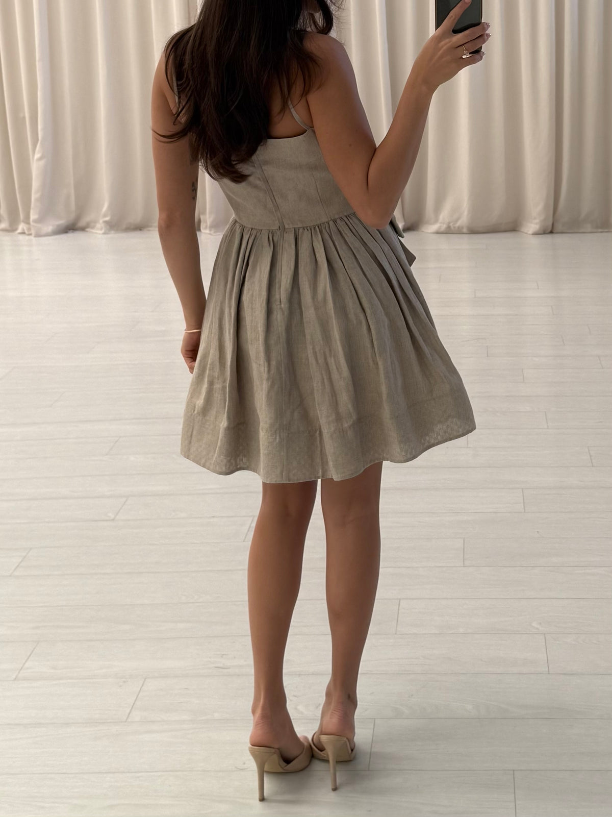 Linen Bow Dress