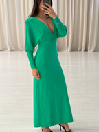 Scanlan Theodore - Crepe Knit Domain Slv Gown