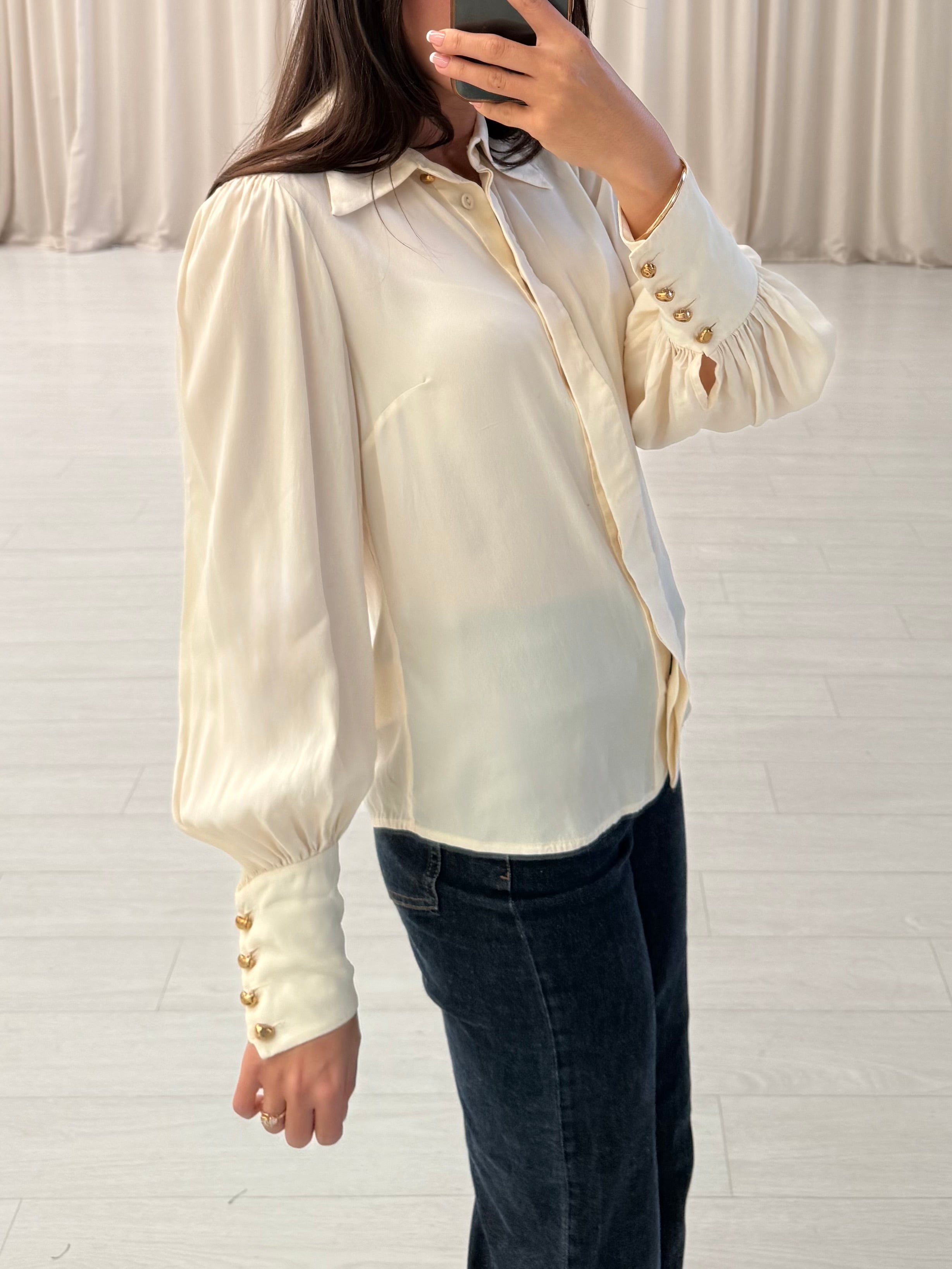 Gold Button Blouse