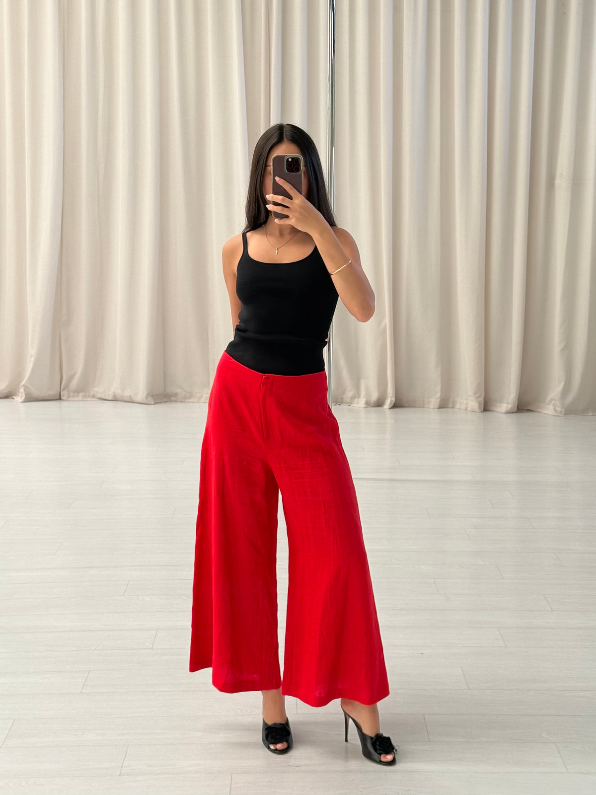 Linen Cropped Pant