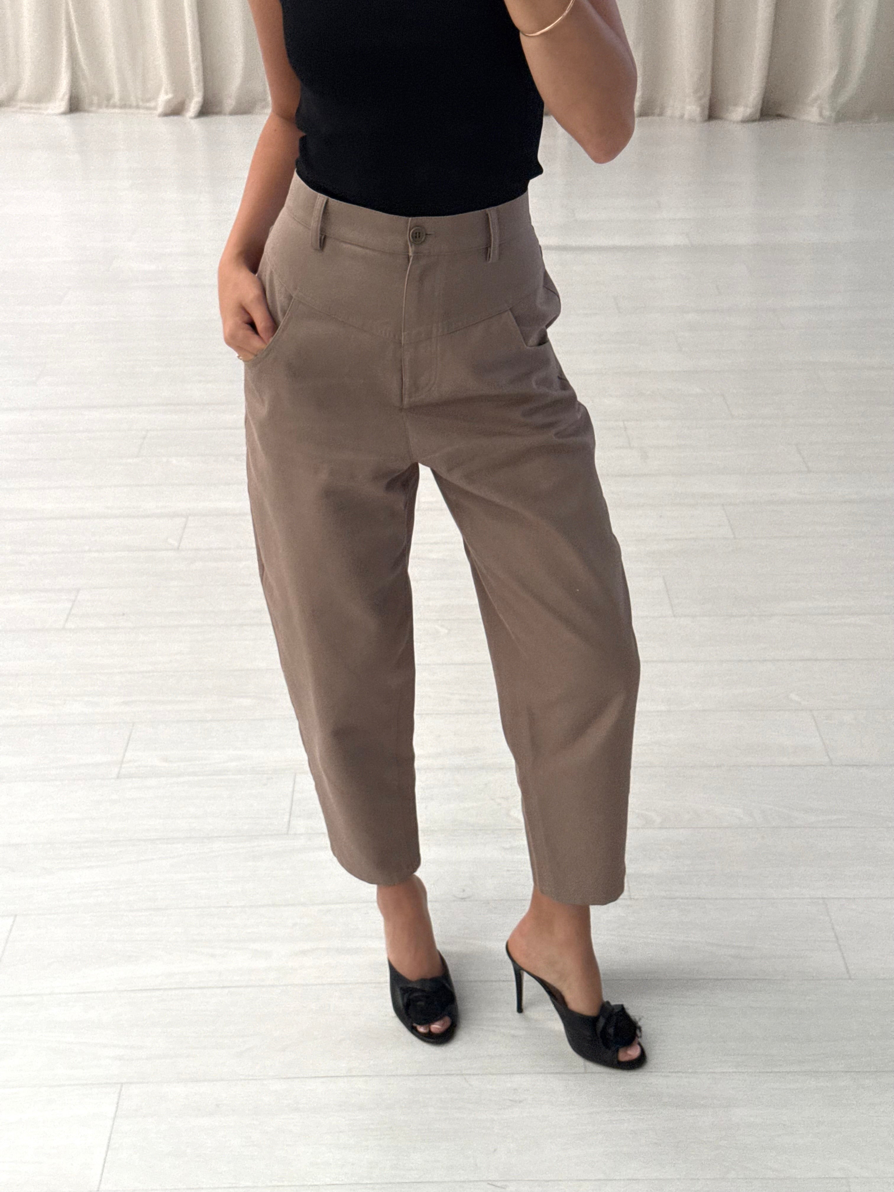 Double Cotton Peg Leg Trouser