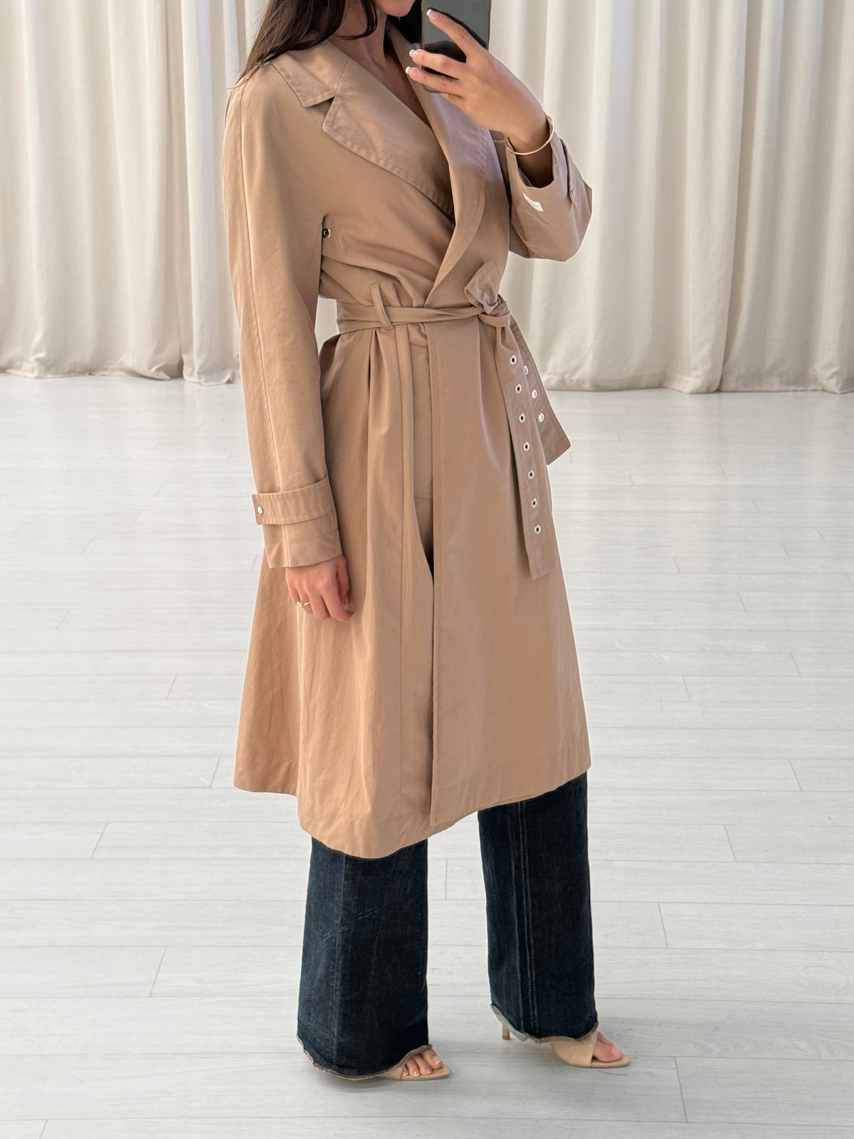 MaxMara - The Cube Cotton Midi Trench Coat