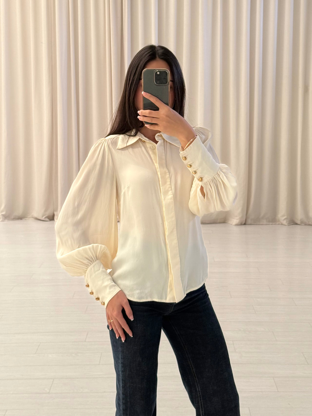 Gold Button Blouse