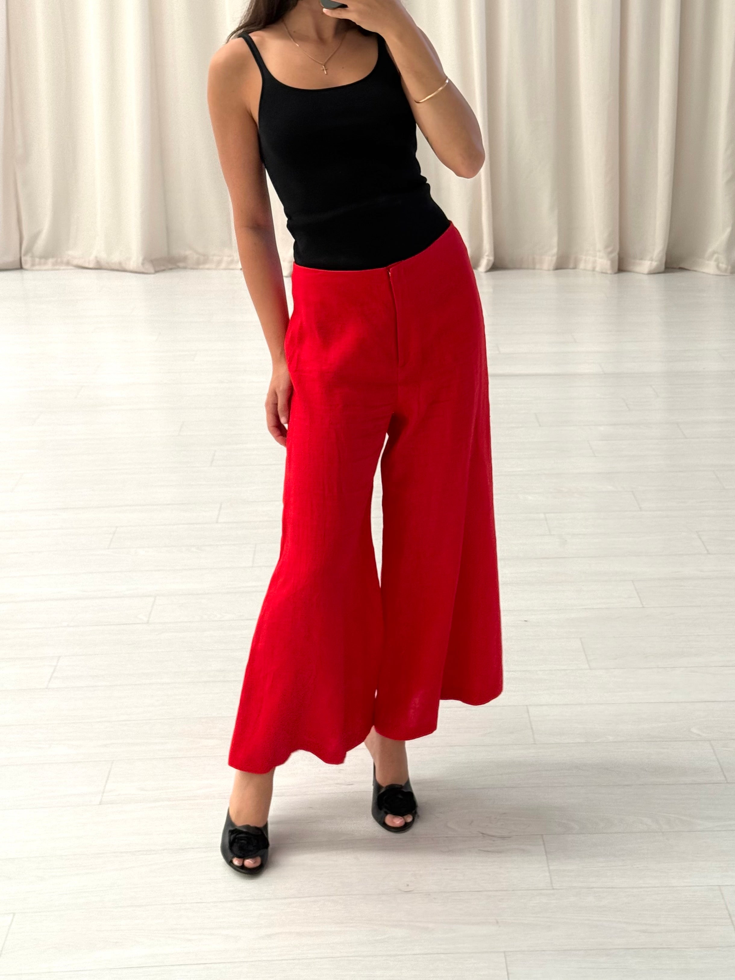 Linen Cropped Pant