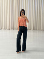 Flannel - Addie Scalloped Chiffon Cami