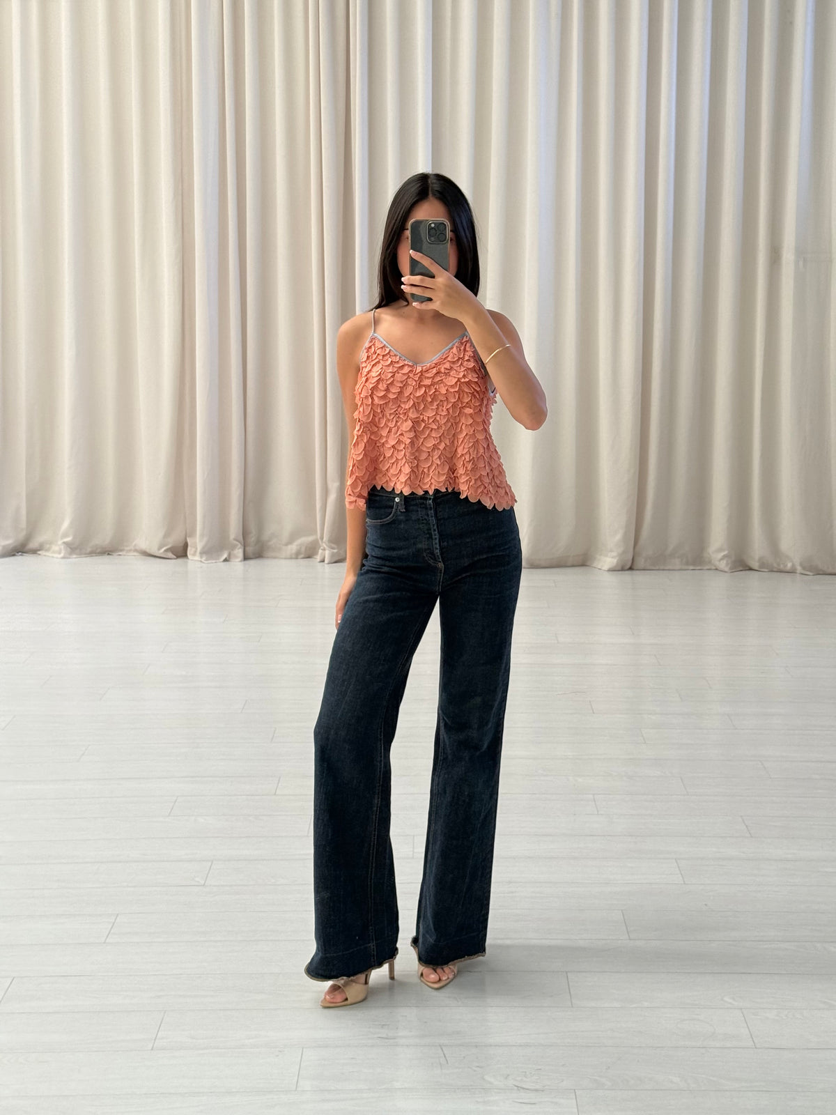 Flannel - Addie Scalloped Chiffon Cami