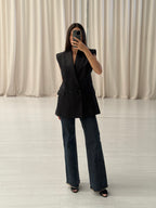 Linen Sleeveless Jacket