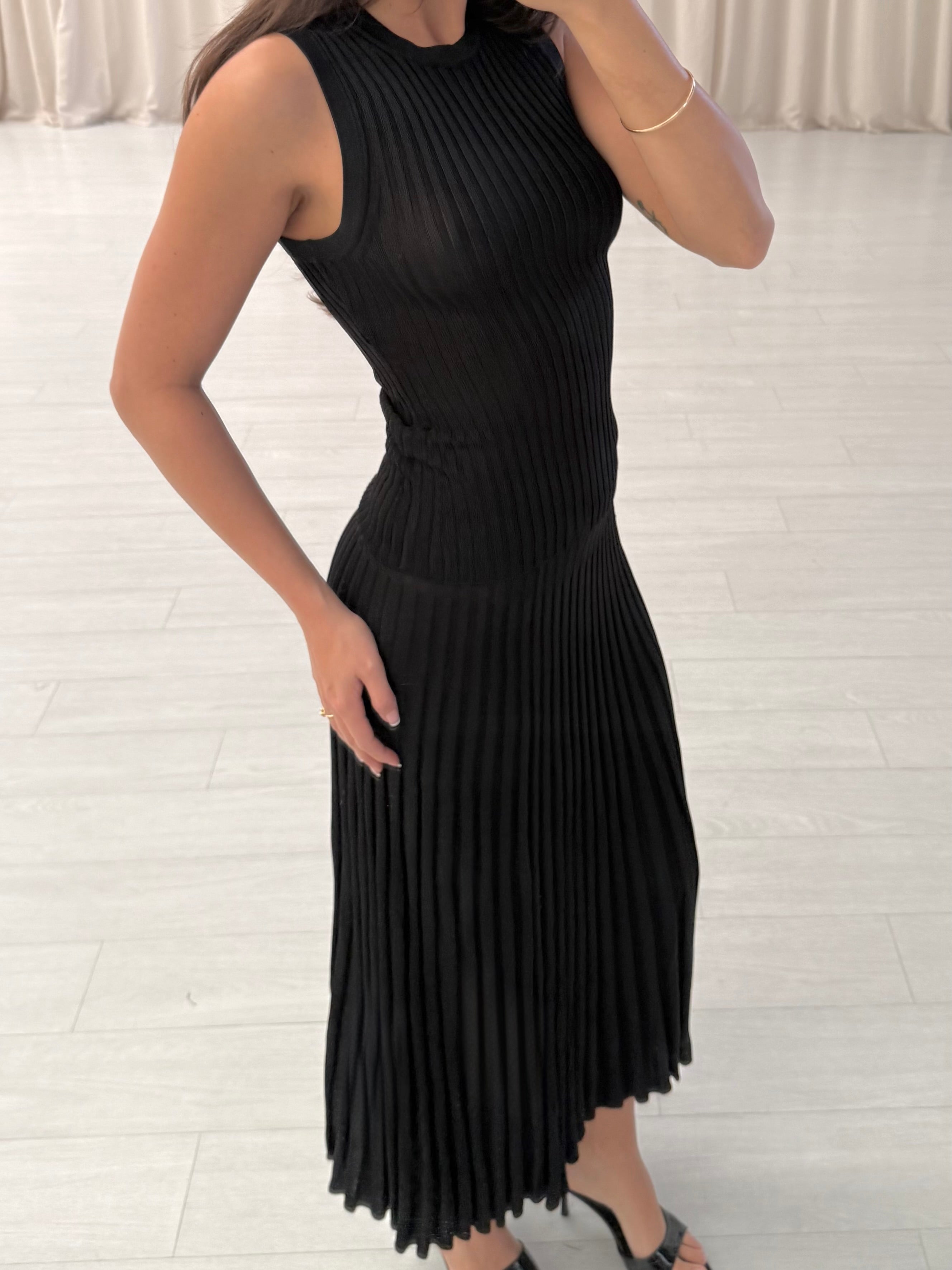 Pleated Knit Tank Top