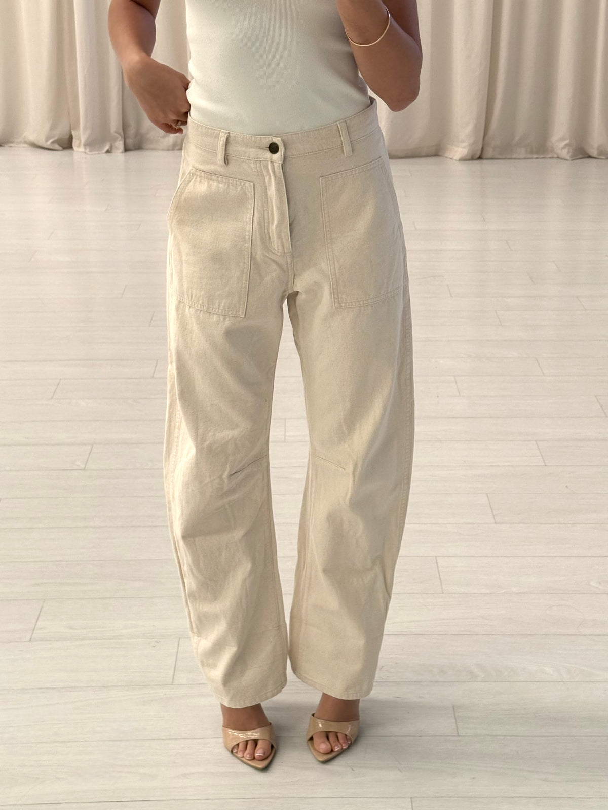 Flannel - Cotton Barrel Trousers
