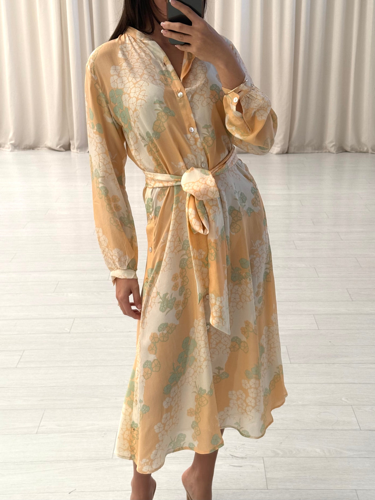 Flannel - Silk Button Dress