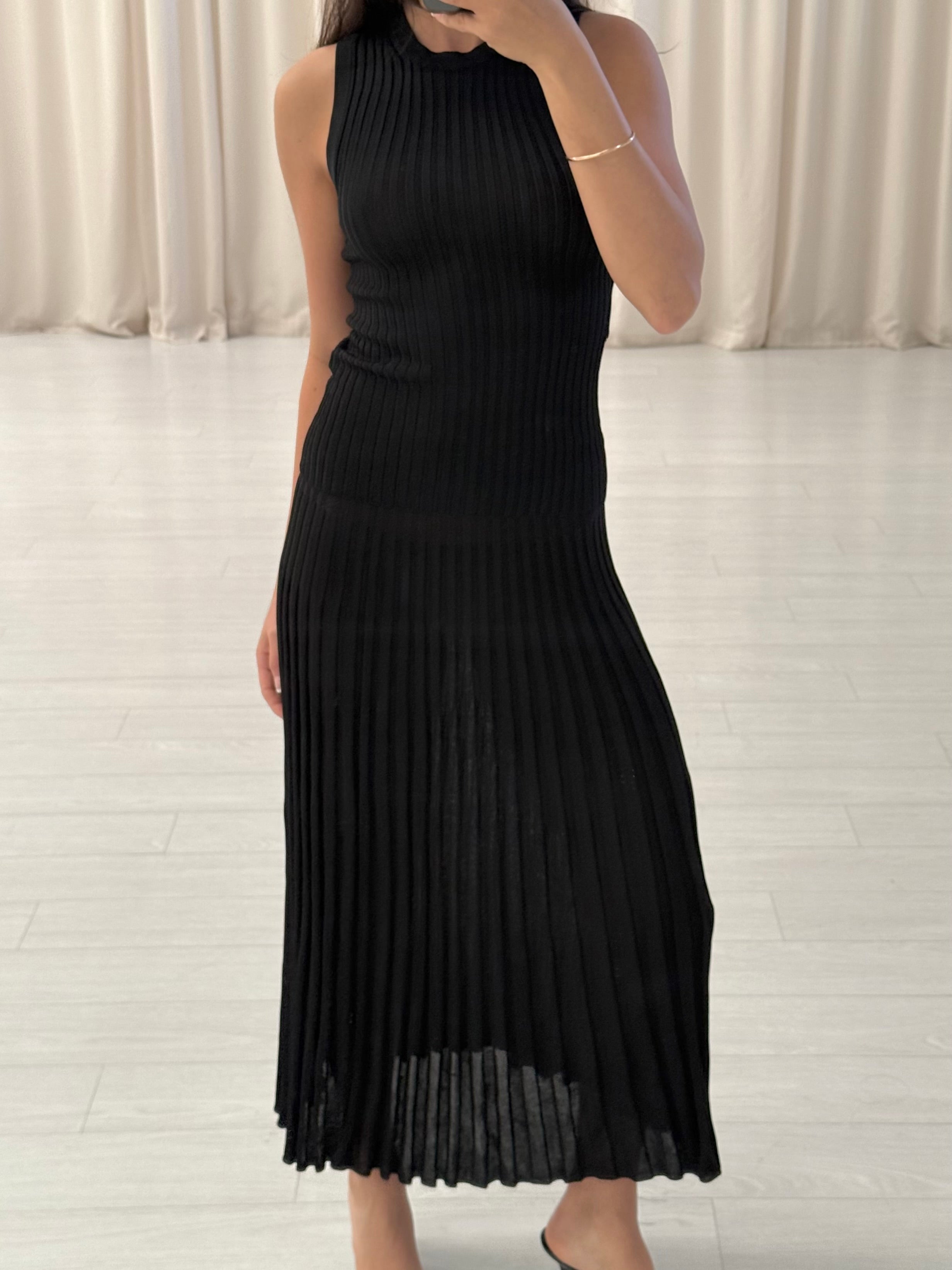 Pleated Knit Tank Top