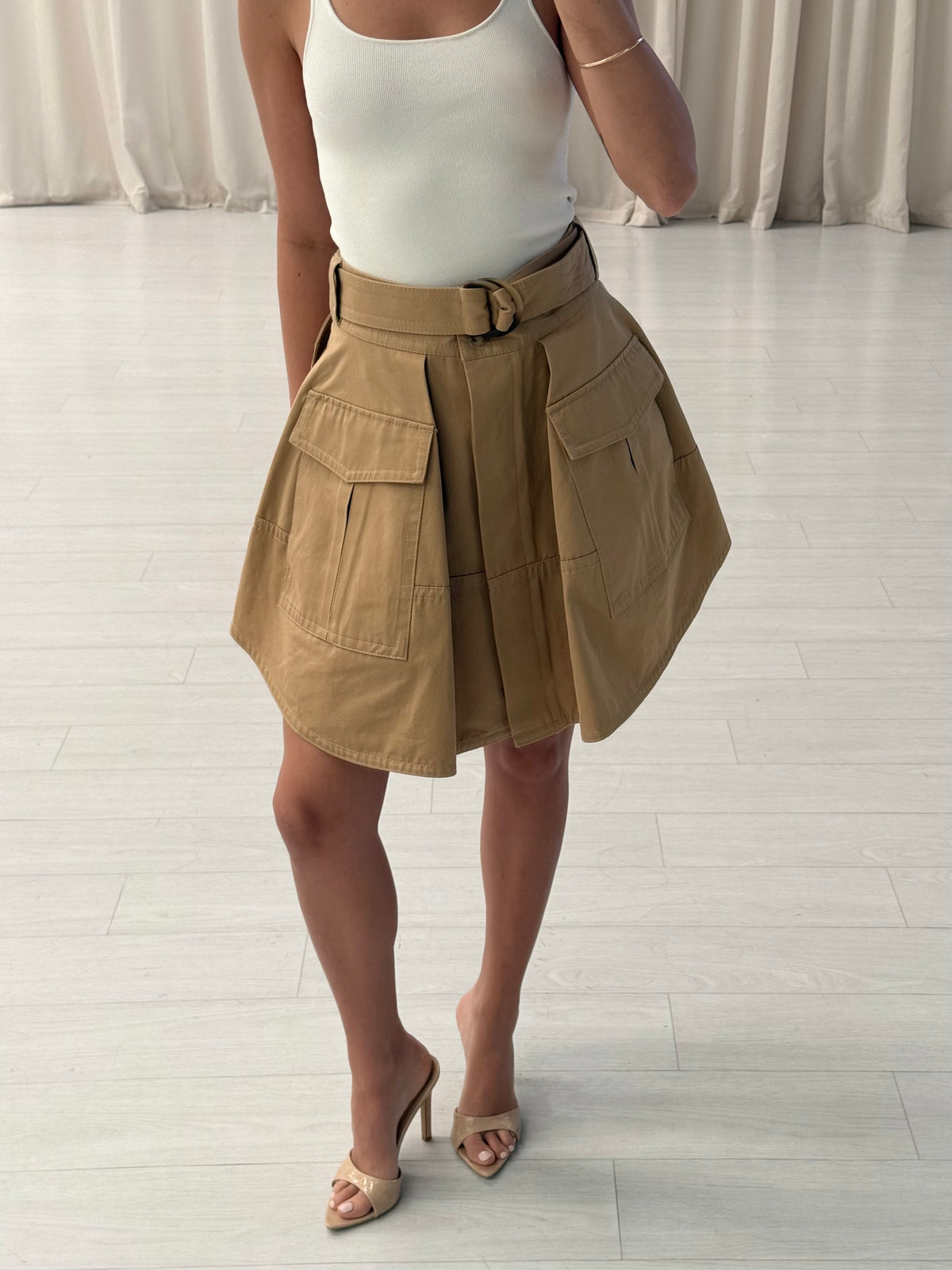 Zimmermann - Illuminate Cargo Belted Mini Skirt