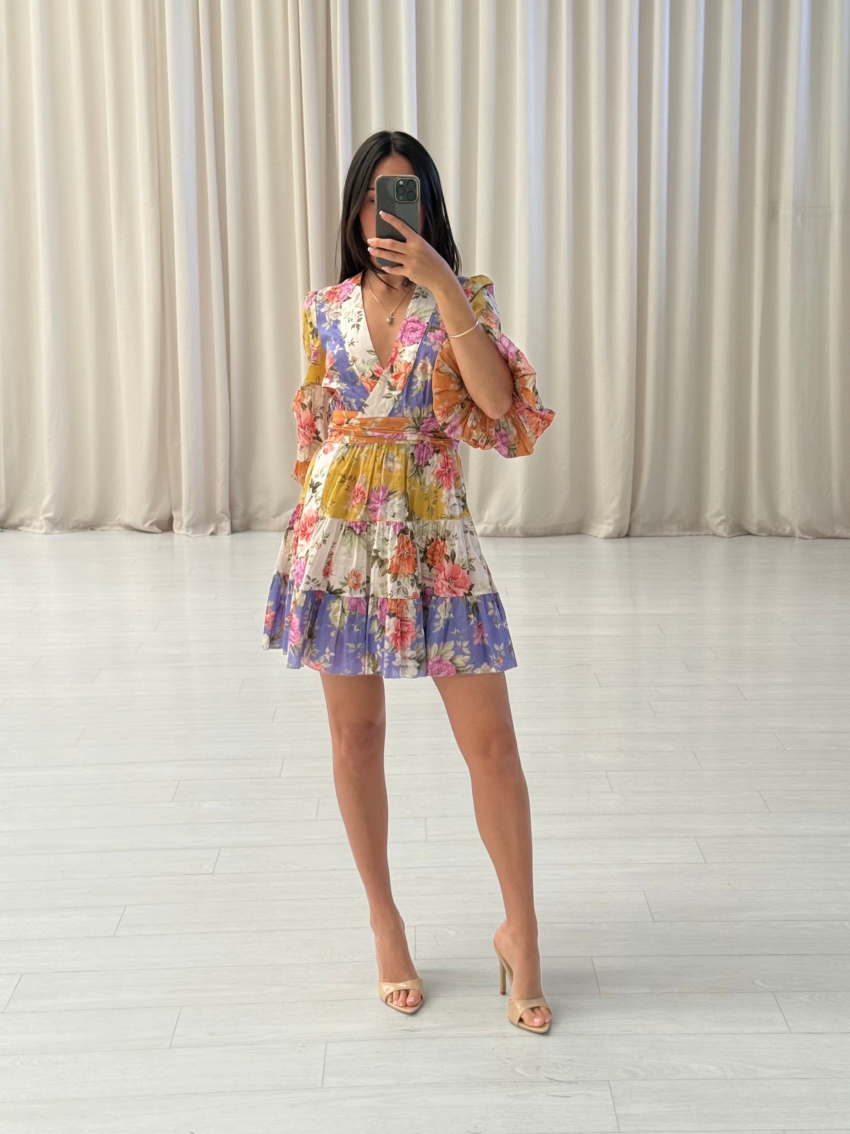 Pattie Wrap Mini Dress