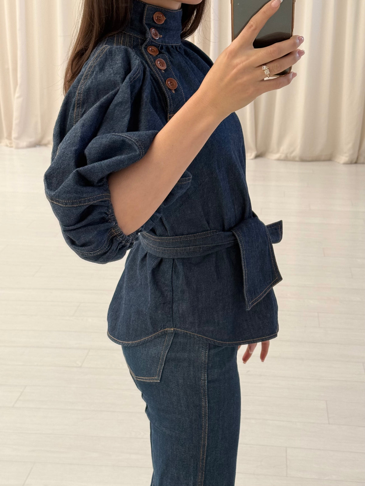 Bow Detail Puff Sleeve Blouse
