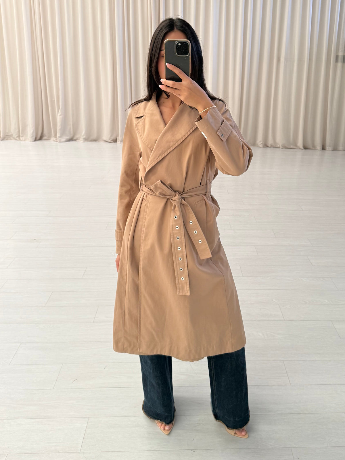 MaxMara - The Cube Cotton Midi Trench Coat