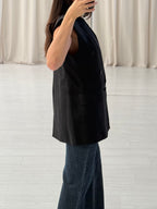 Linen Sleeveless Jacket