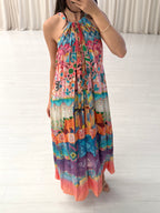Gather Neck Maxi Dress ￼