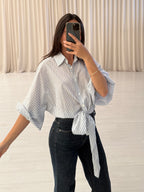 Scanlan Theodore - Stripped Cotton Tie Shirt