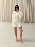 Zimmermann - Crush Lace Linen Playsuit