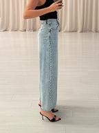 Denim Drape Leg Jean