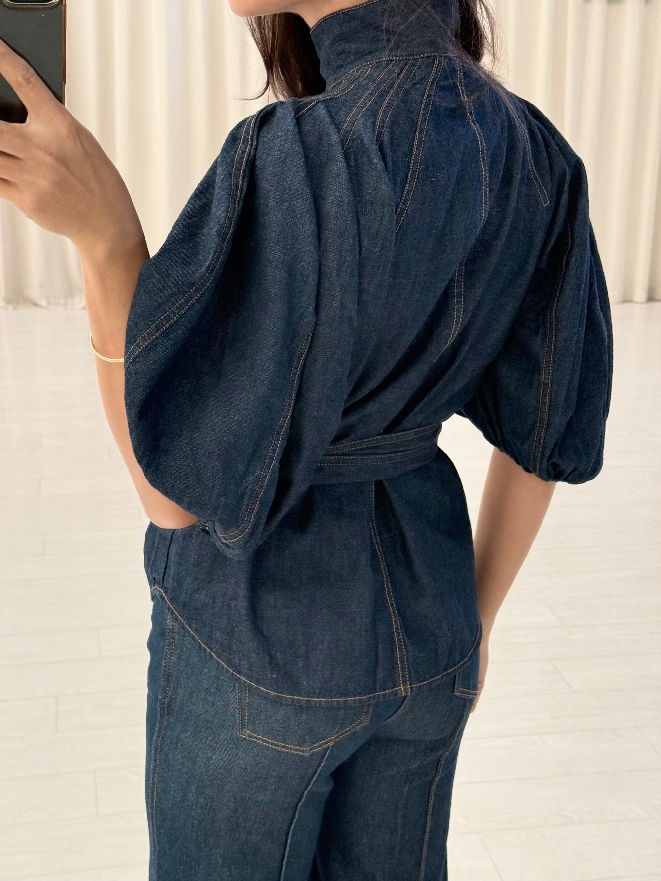 Bow Detail Puff Sleeve Blouse