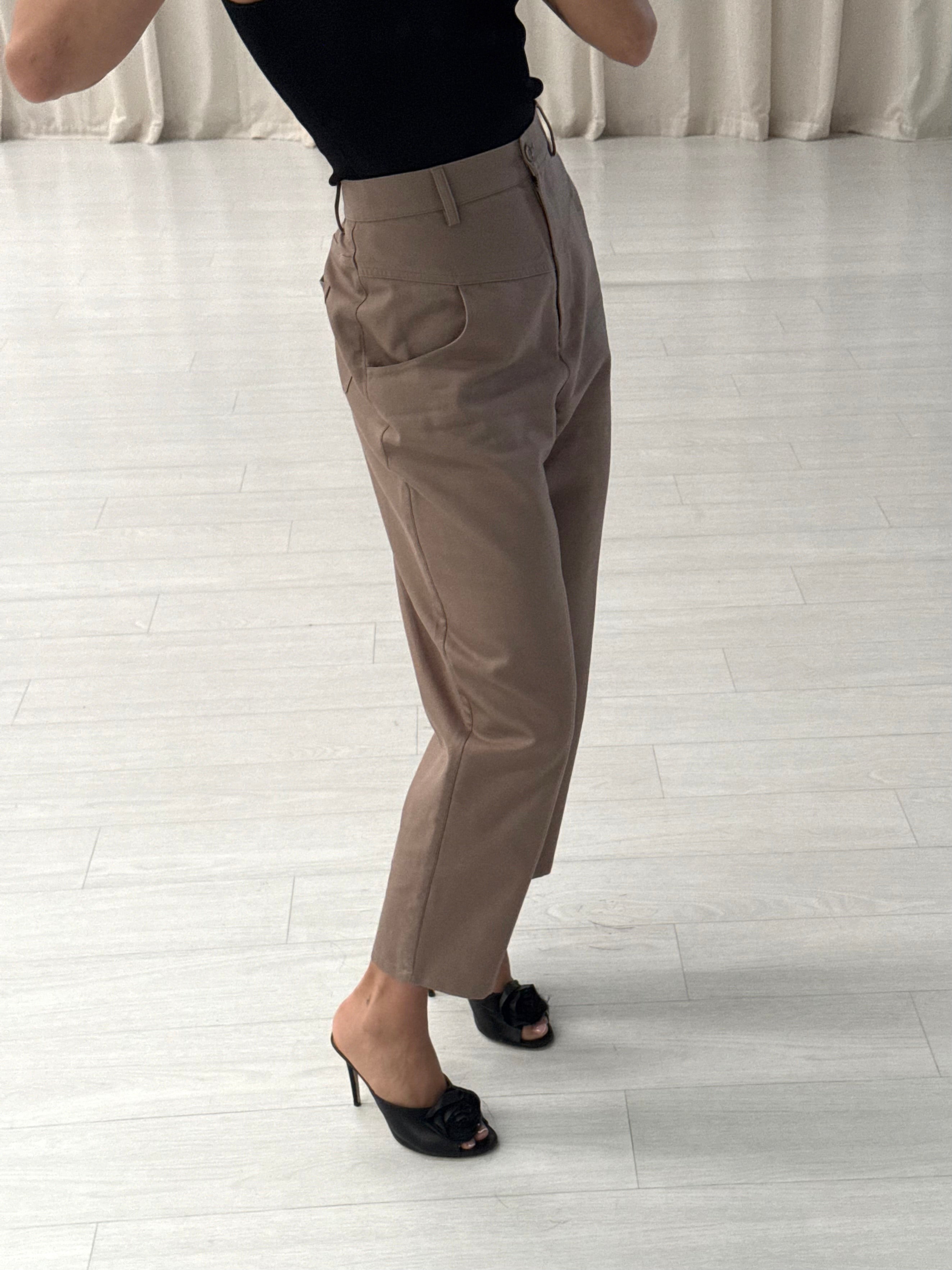 Double Cotton Peg Leg Trouser