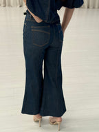 High Rise Belted Wide Leg Jean