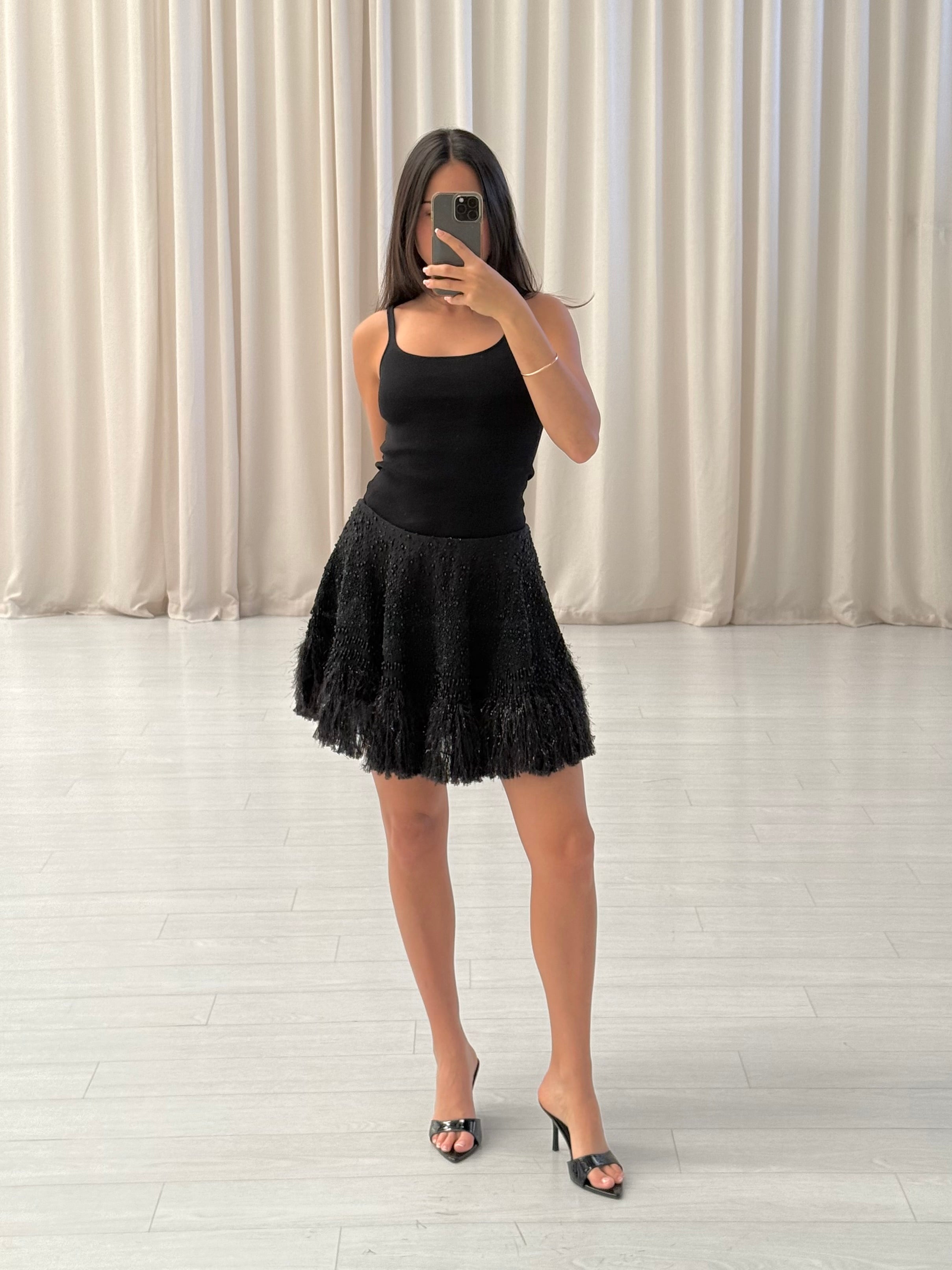 Beaded Fringe Skirt