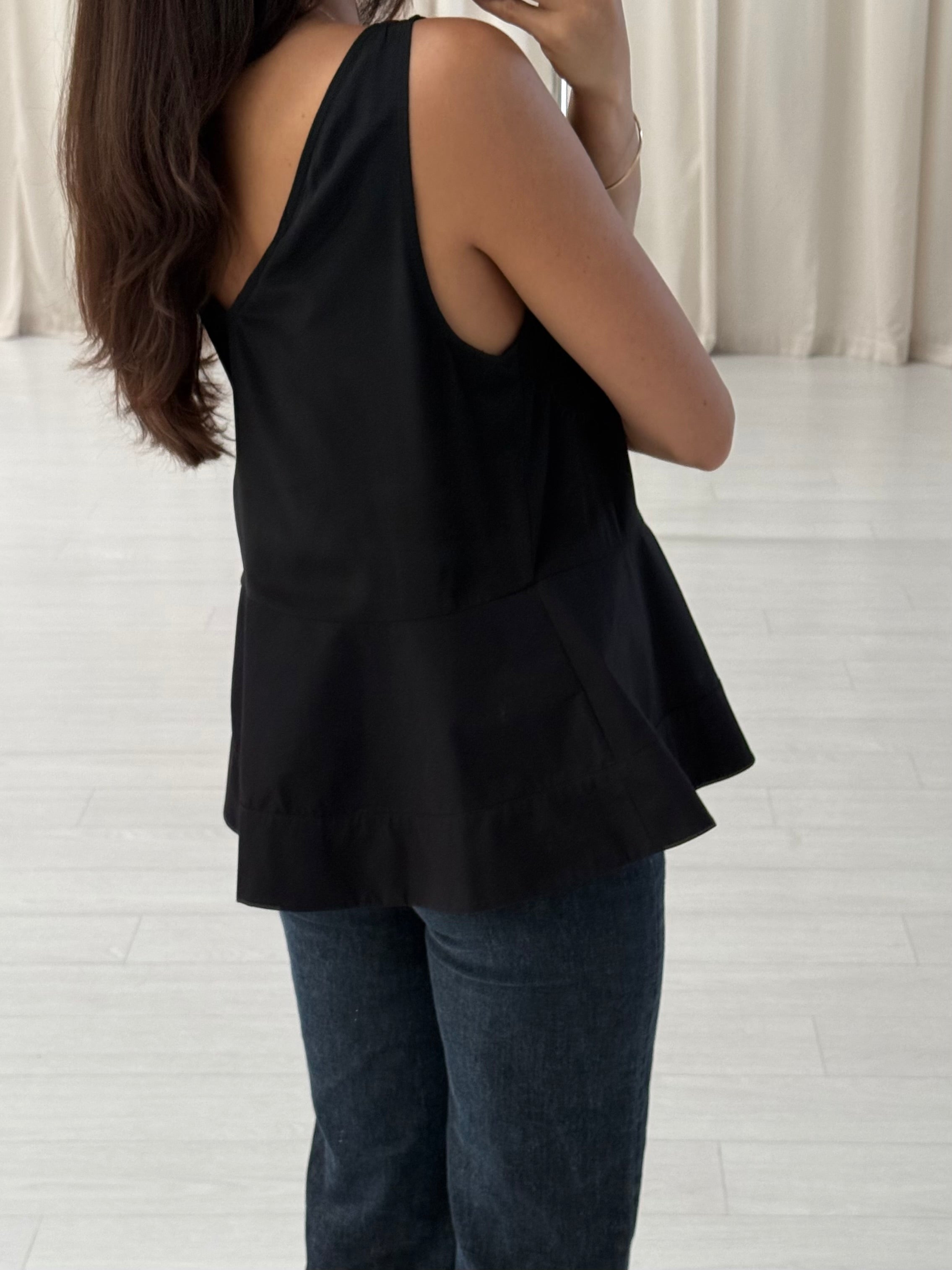 Chiffon Peplum Lace Tank