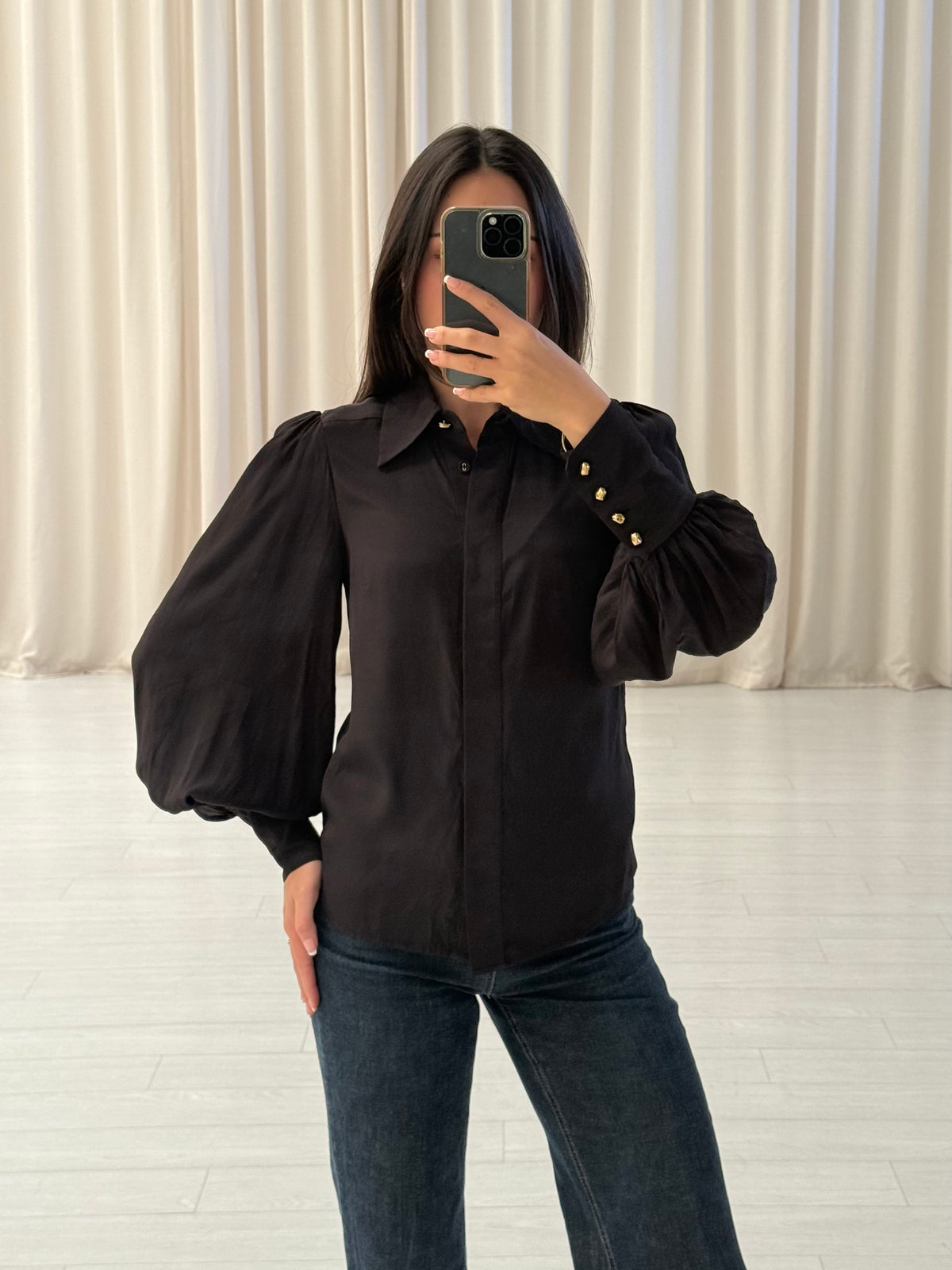 Gold Button Blouse