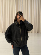 Black Logo Windbreaker Jacket