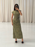 Silk Animal Print Dress