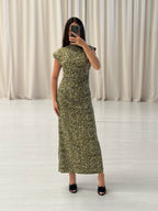 Silk Animal Print Dress
