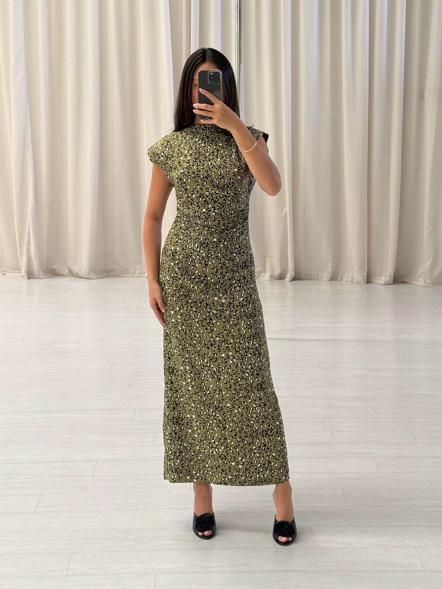 Silk Animal Print Dress