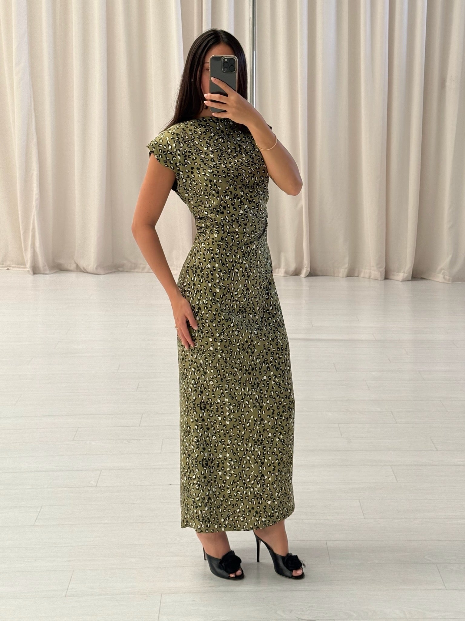 Silk Animal Print Dress