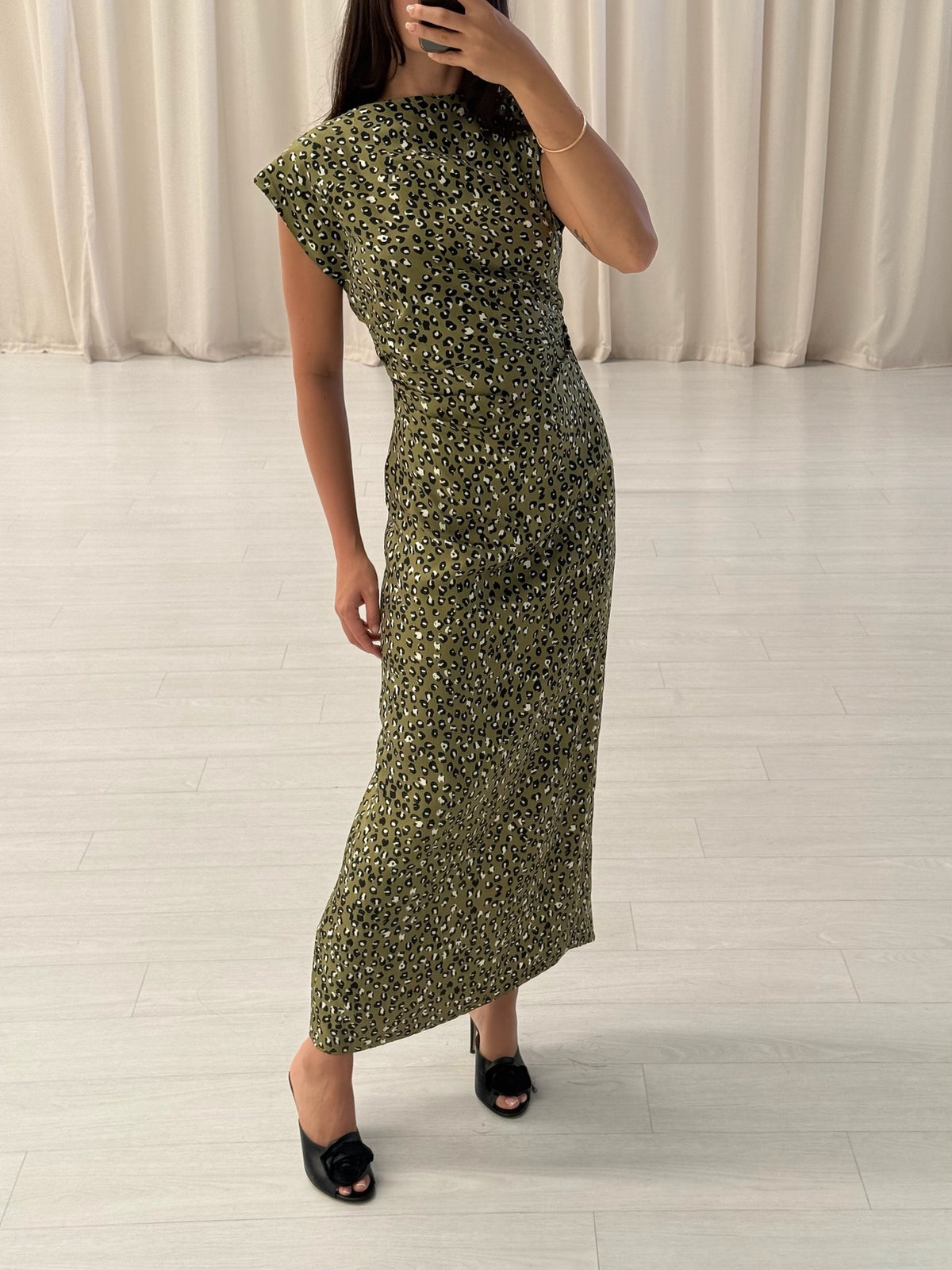Silk Animal Print Dress