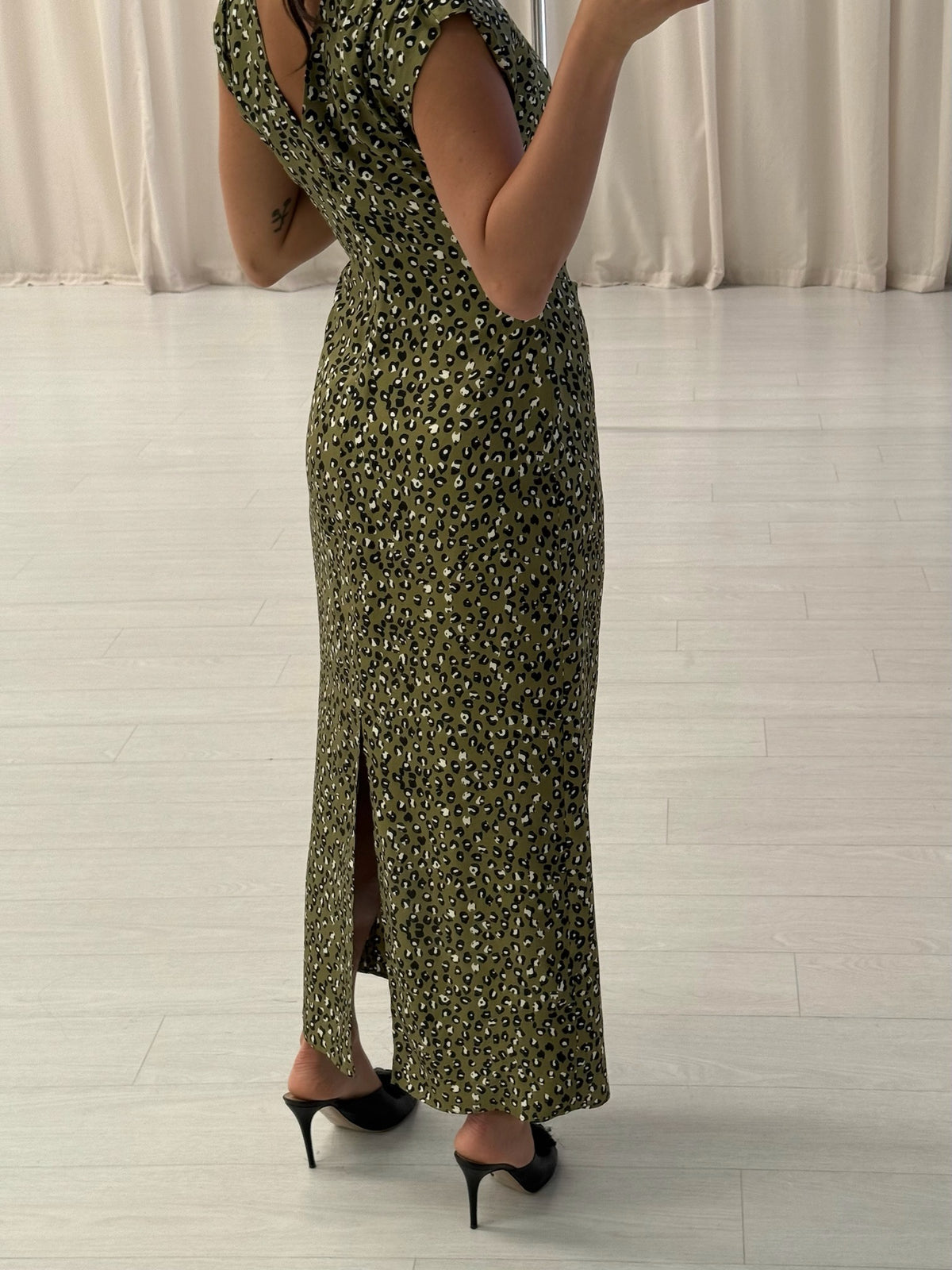 Silk Animal Print Dress