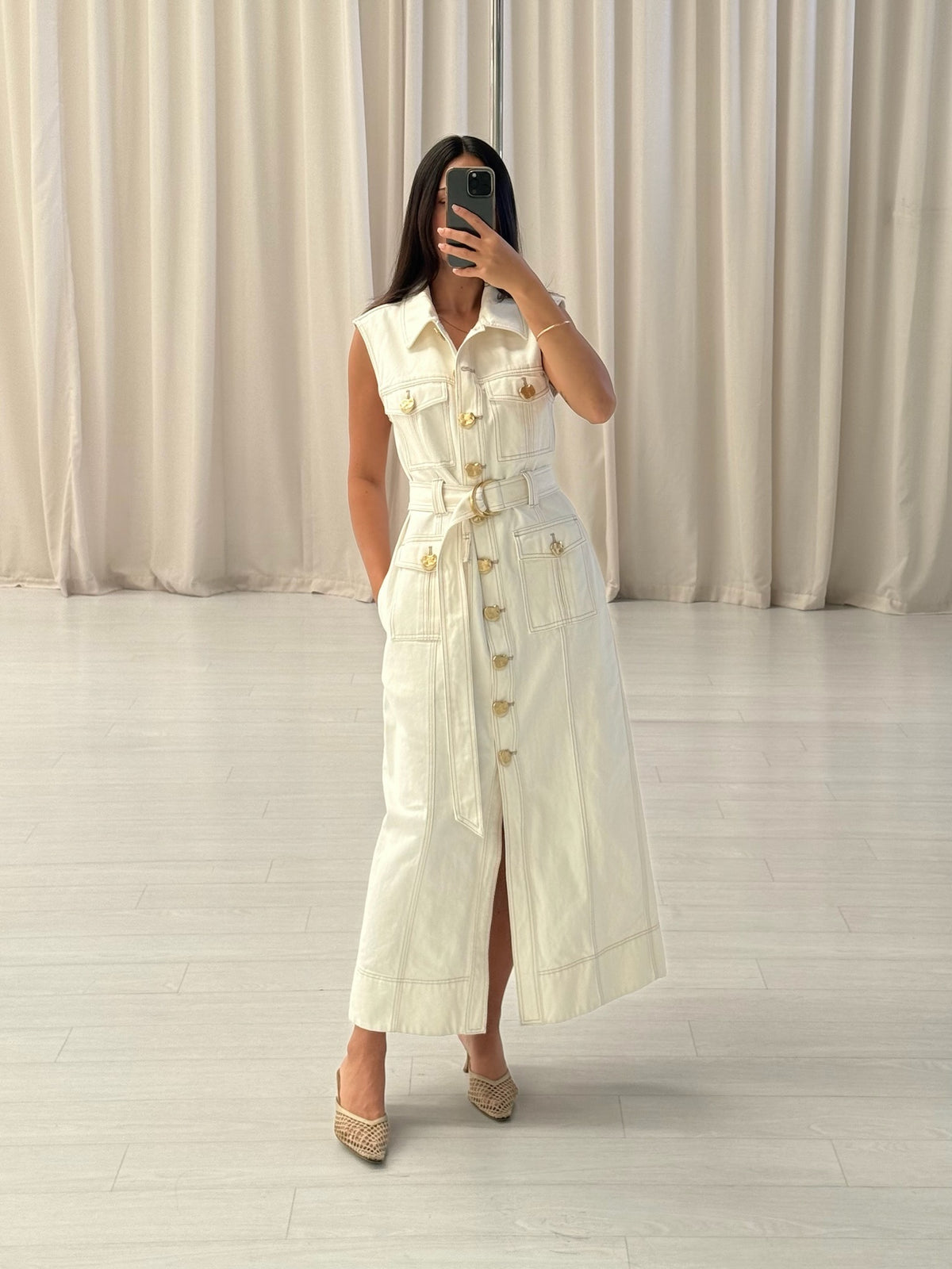 Ivy Denim Midi Dress