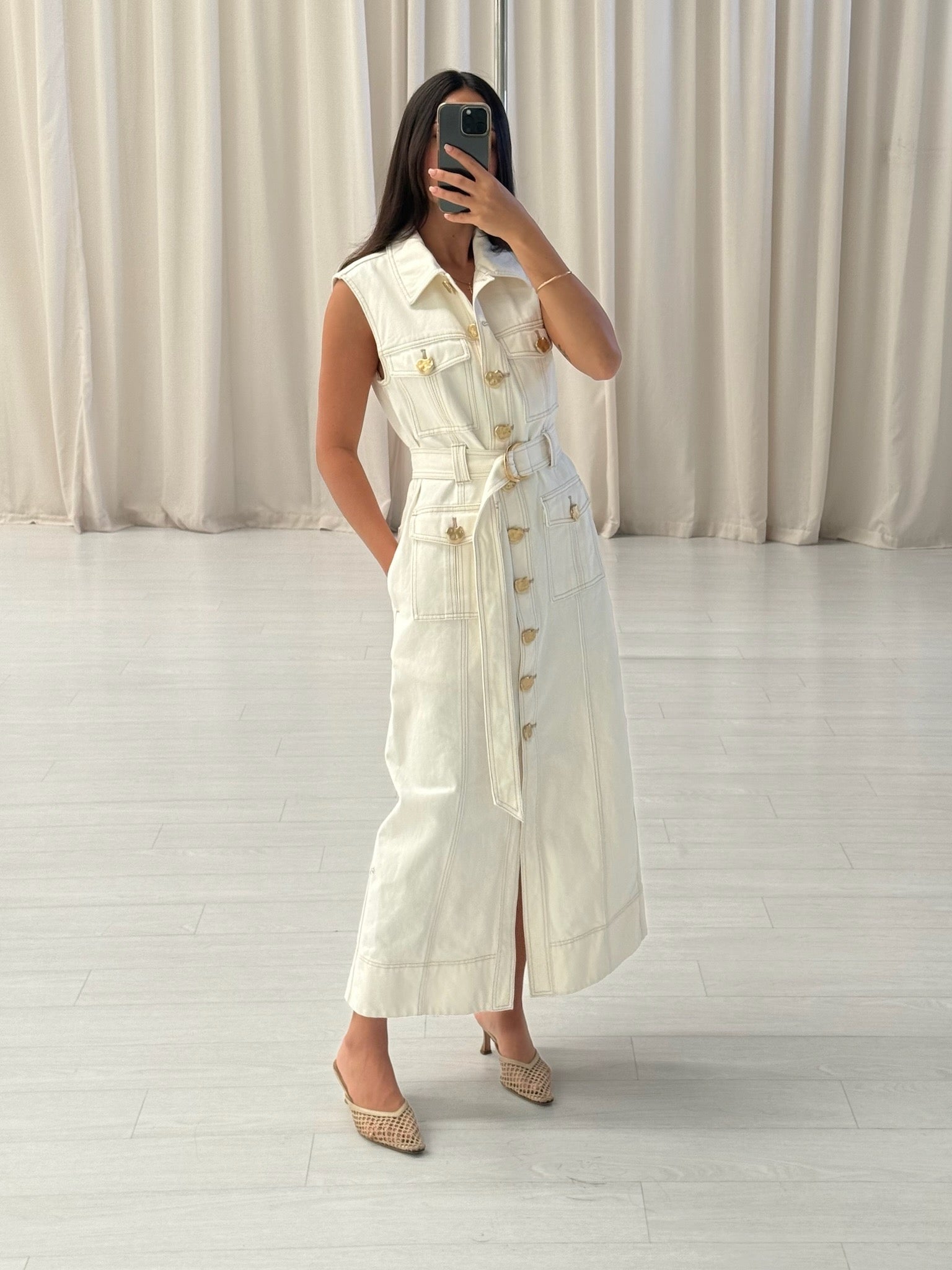 Ivy Denim Midi Dress