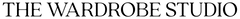 Black text 'THE WARDROBE STUDIO' on a white background